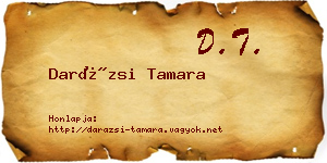 Darázsi Tamara névjegykártya